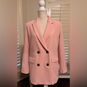 Worthington Blush Pink Double Breasted Blazer